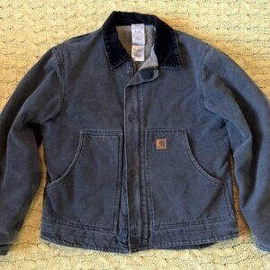Carhartt Jacket Arctic Cotton Sherpa corduroy Collar black/grey Faded Sz J164